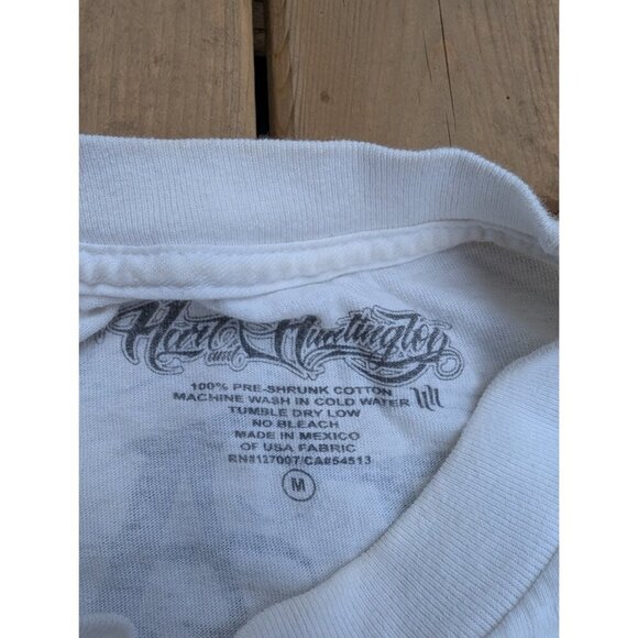 Vintage Hart & Huntington Skull Graphic T-Shirt – White, Size M - Picture 6 of 9